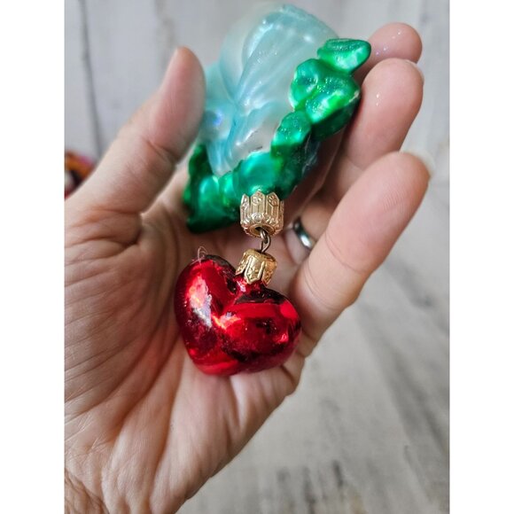 Radko lovey dovey Dove bird heart morning ornament vintage Xmas tree - Picture 9 of 11